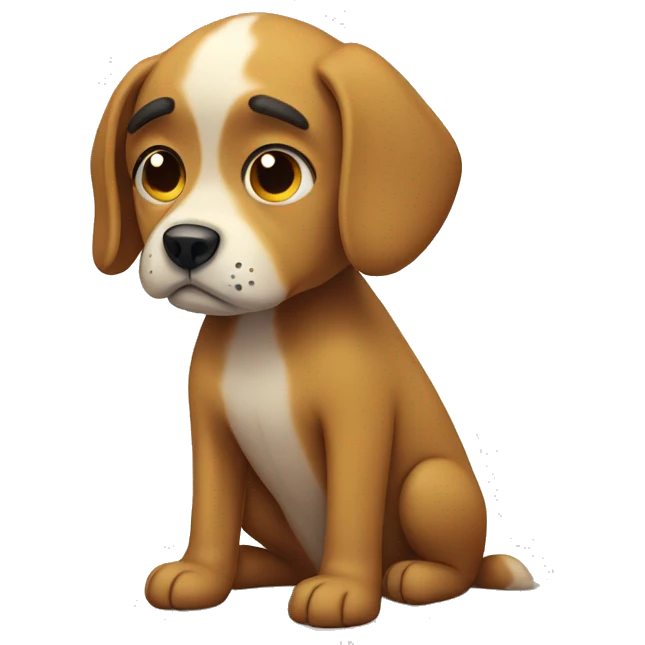 sad dog emoji