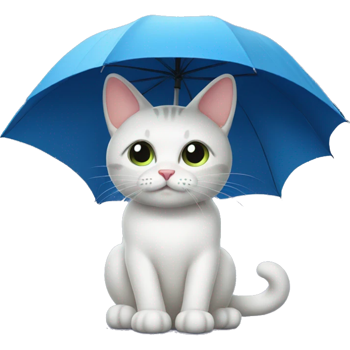 Cat with an unbrella emoji