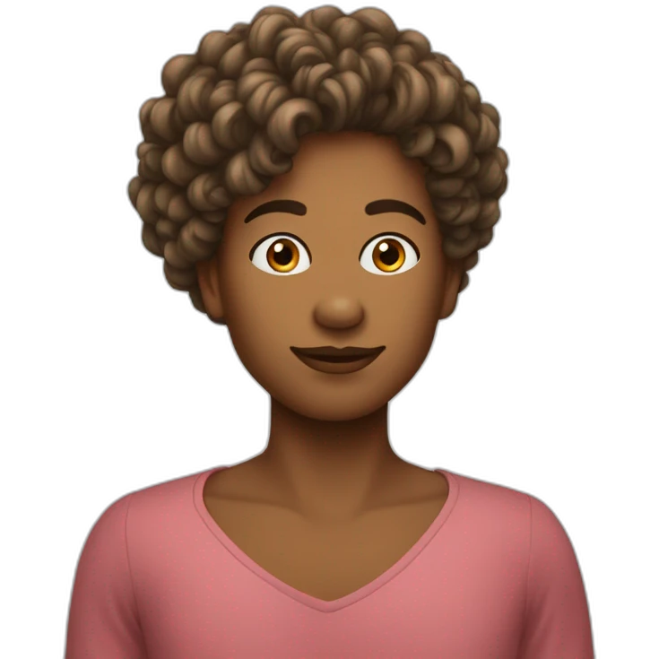Métisse cheveux bouclés emoji