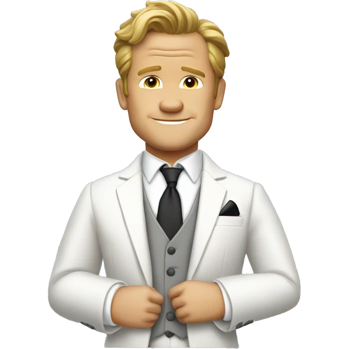 Barney Stinson in a white suit emoji