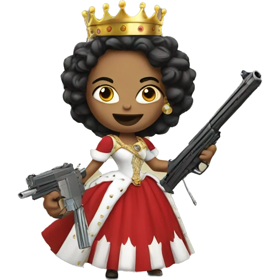 Queen with gun emoji