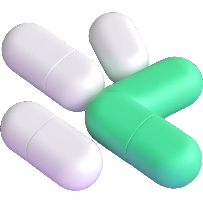 green and white pill emoji
