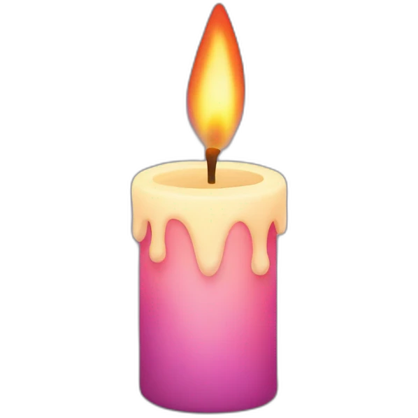 candle and heart above emoji