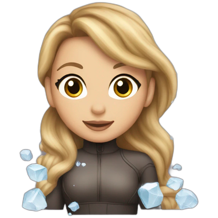 Mariah carey in an icecub emoji