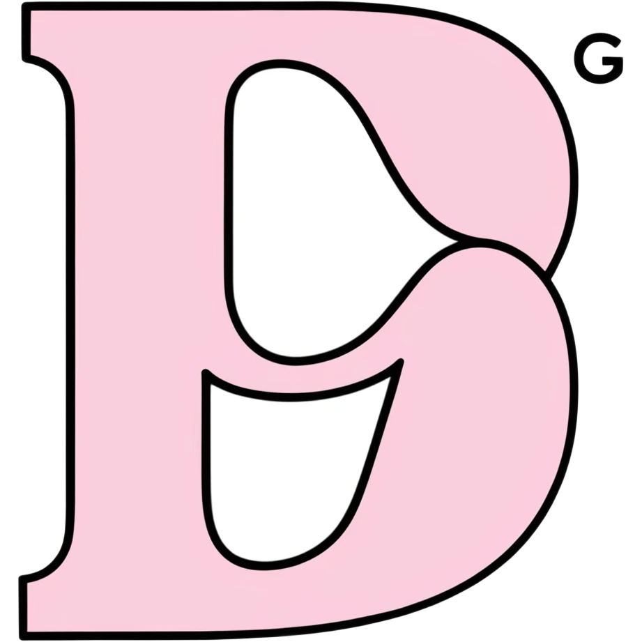 Letter GG in pink emoji