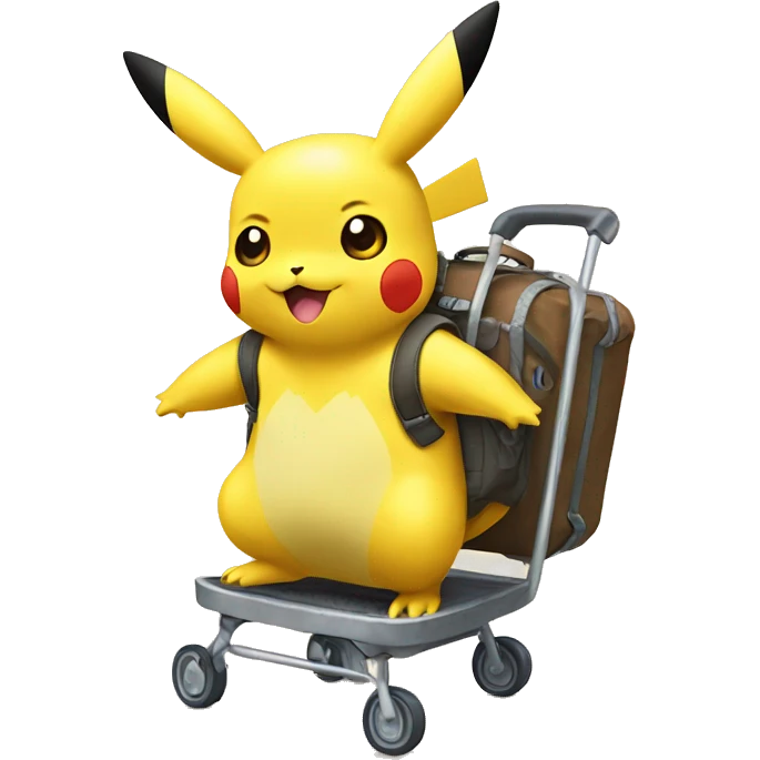 Pikachu with lugagge  emoji