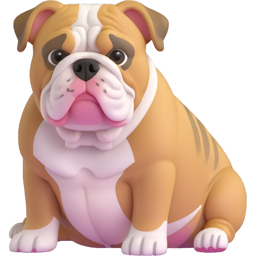 English bulldog waiting emoji