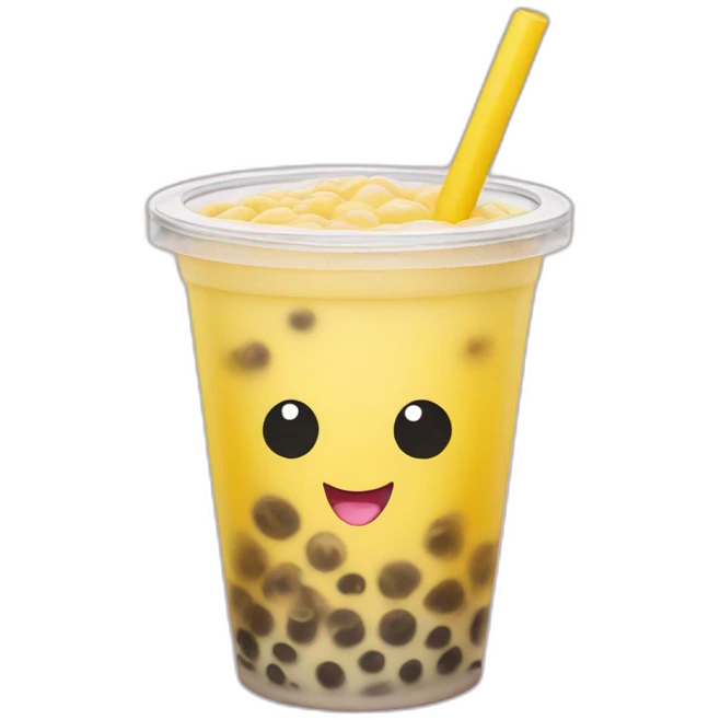 Bubble tea yellow emoji
