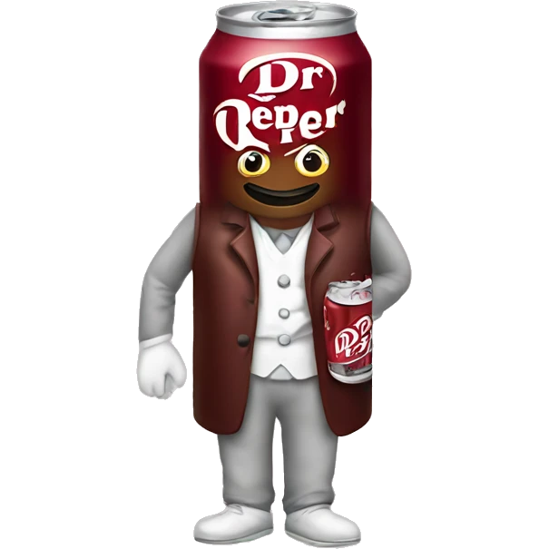 Dr Pepper can wearing a bow emoji