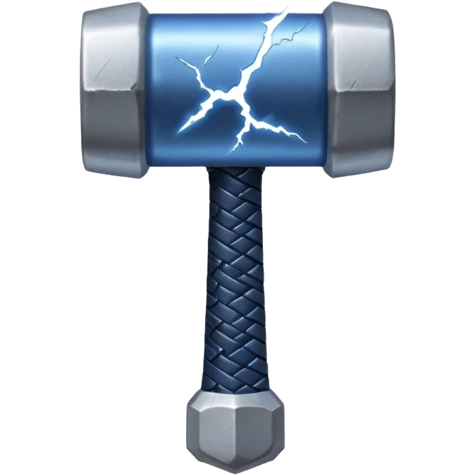 Thor hammer with thunder back side emoji