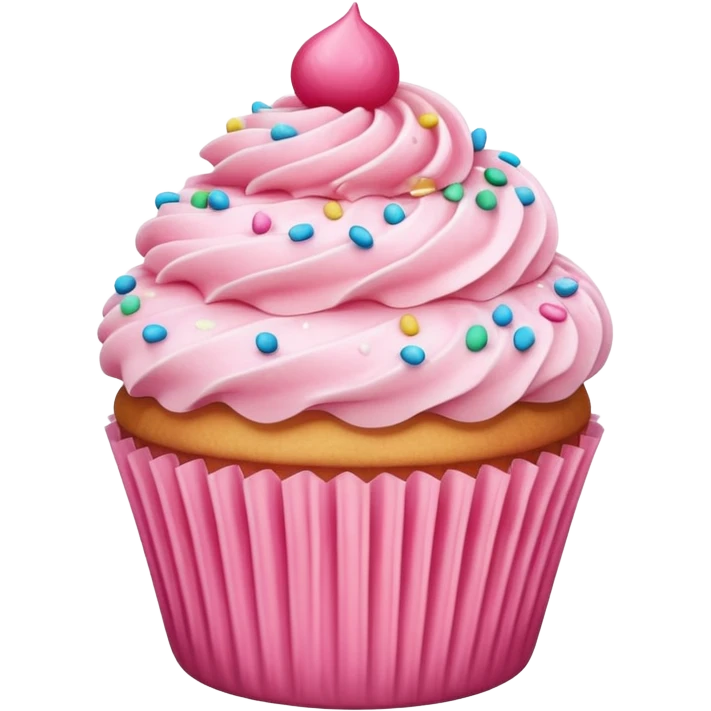 Cupcake with pink icing emoji