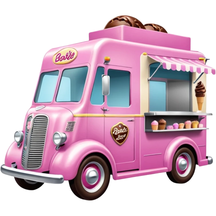 Barbie’s 1937 racing chocolate ice cream dream house food truck  emoji