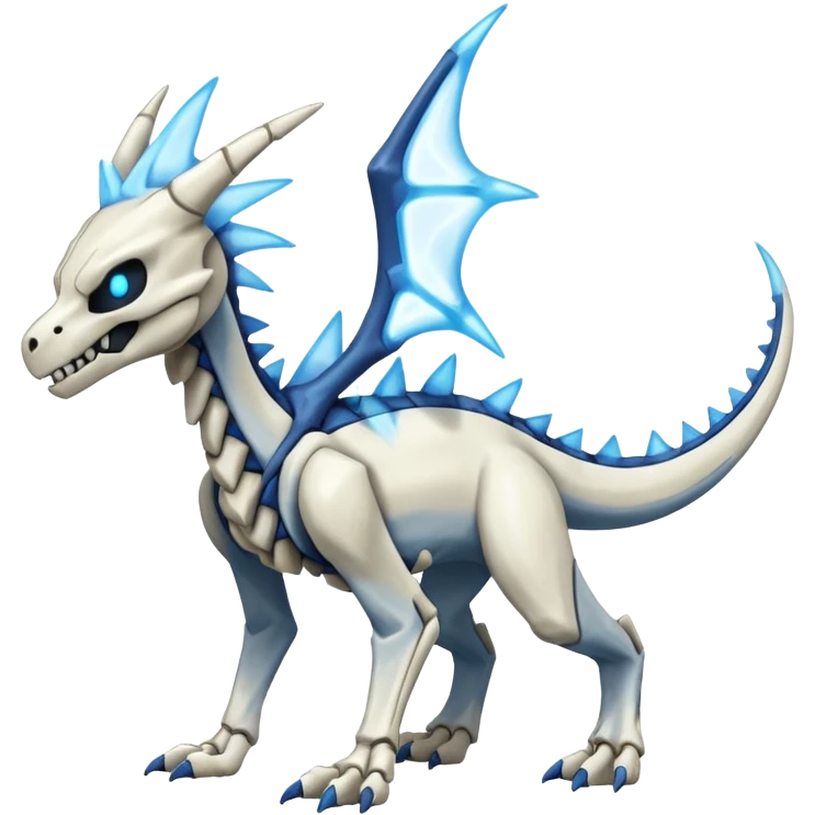 Skeletal Manectric-Marowak-Dialga-Duskull-Electrike-Fakémon-hybrid-creature (full body)  emoji