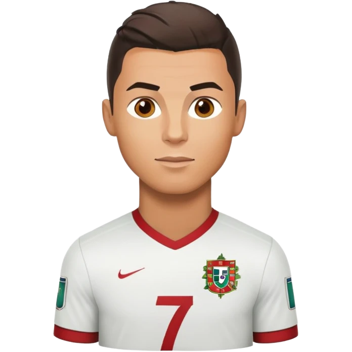 Cristiano Ronaldo soccer player in Portugal jersey number 7 emoji