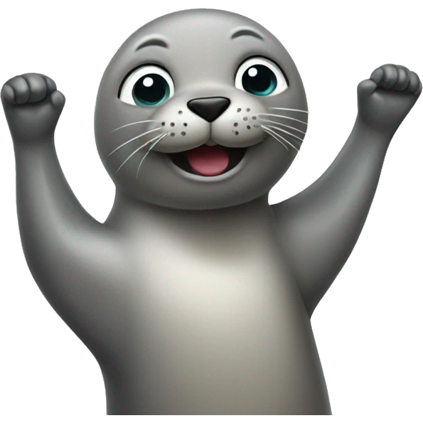 seal with hand up emoji
