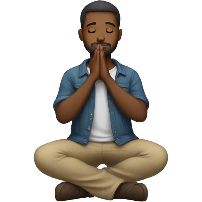 A man praying for USA emoji