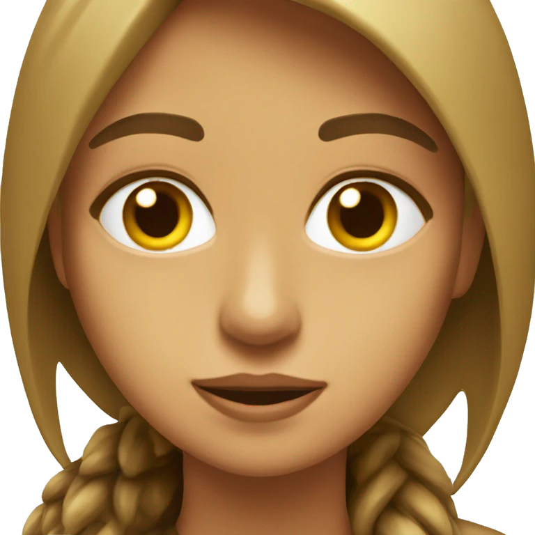 Chica con em peli castaño emoji