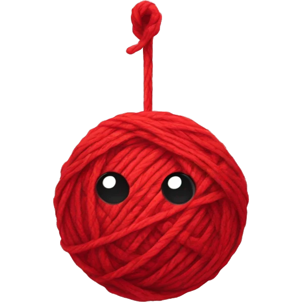 Red Ball of yarn emoji