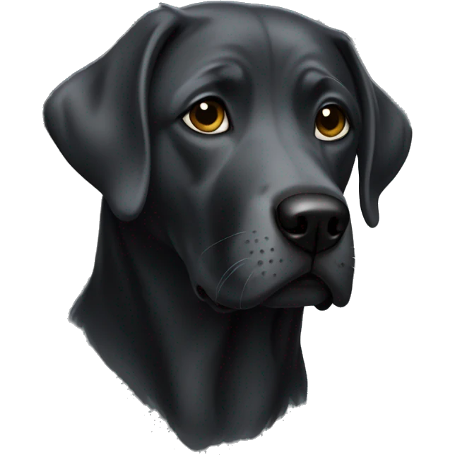 A charcoal lab emoji