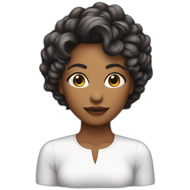 designer mulher de cabelo loiro curto emoji