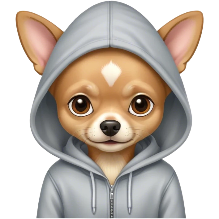 A Chihuahua and a hoodie emoji