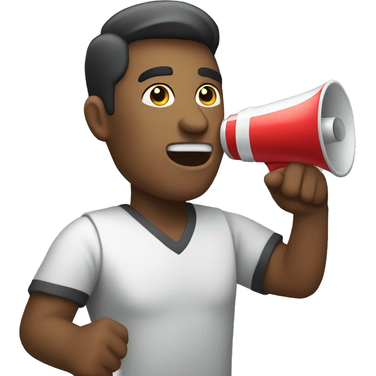 man holding megaphone emoji