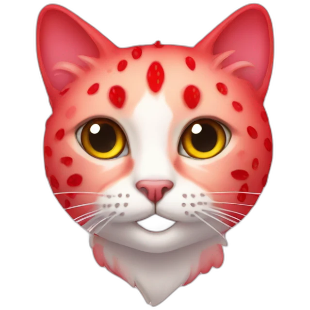 Strawberry cat emoji