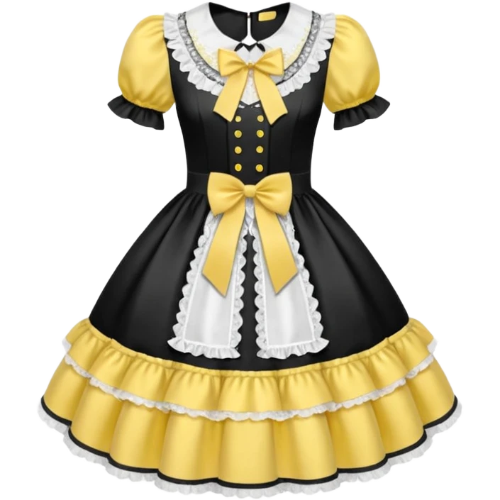 Lolita dress, white and yellow emoji