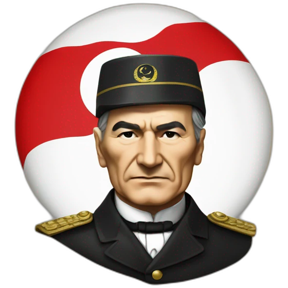 Mustafa Kemal Atatürk And Turkish Flag emoji