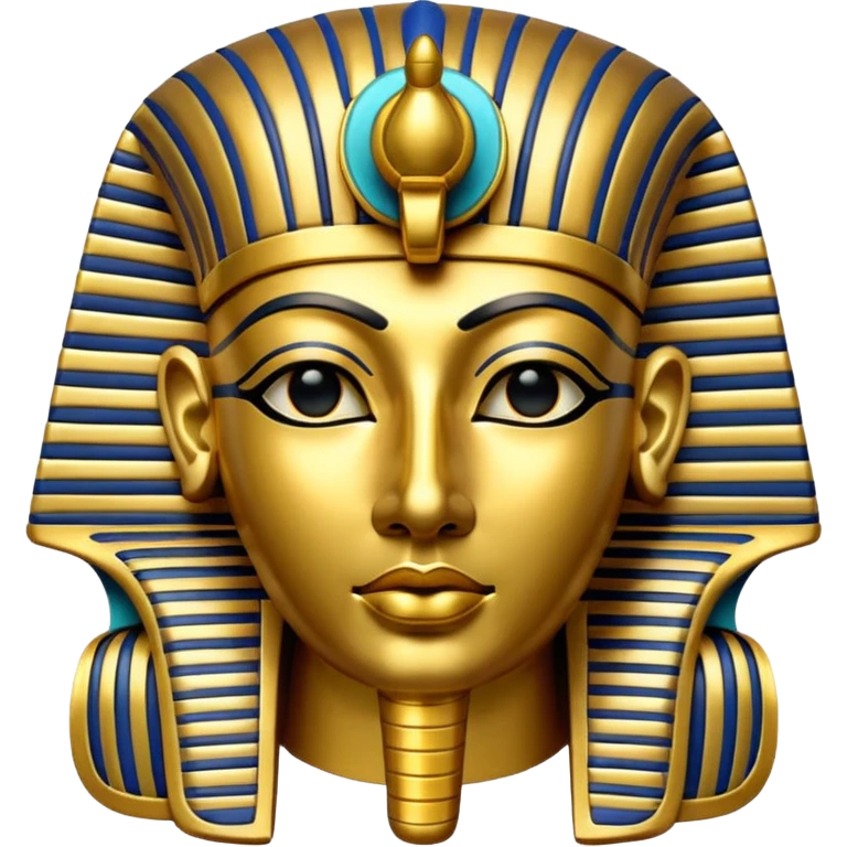 Tutankhamun pharaoh mask, emoji style emoji