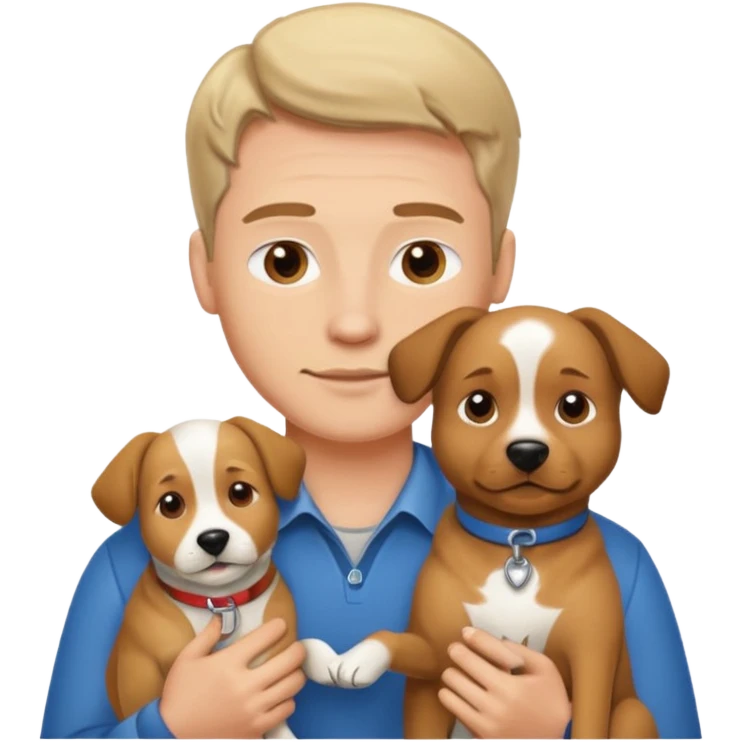 man with dog emoji