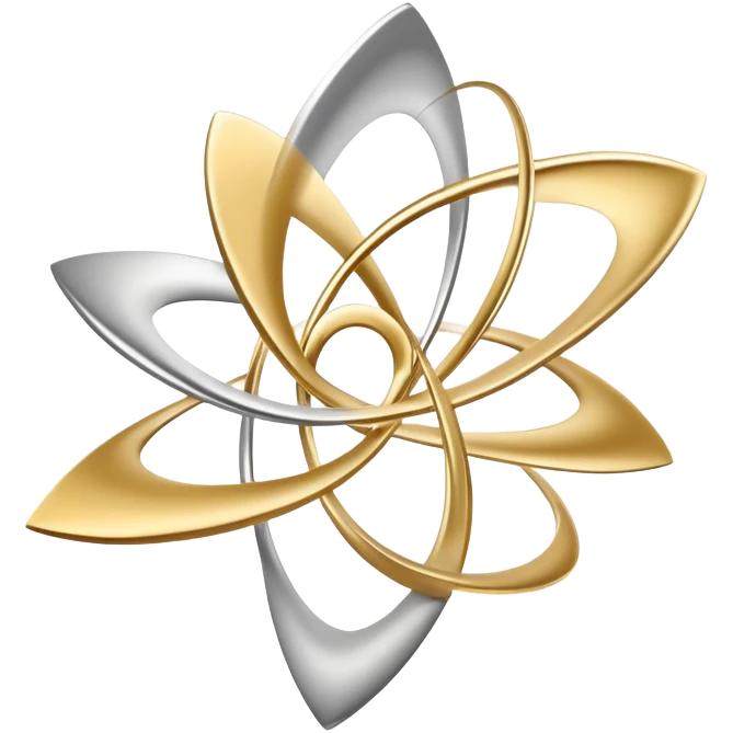 Ethereal floating abstract shapes with masculine energy aura, flowing movement, personal evolution symbol, minimal radiant forms emoji