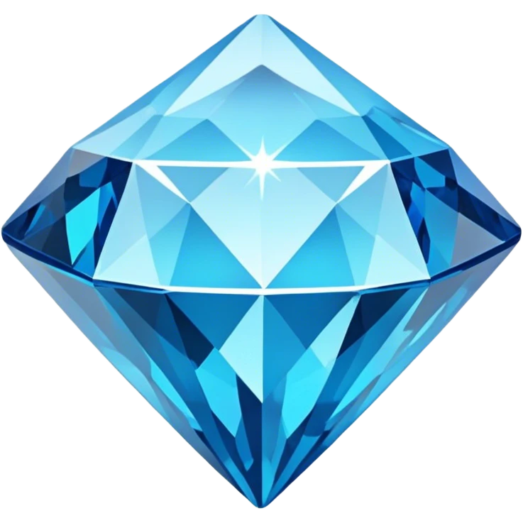 bright blue color diamond emoji