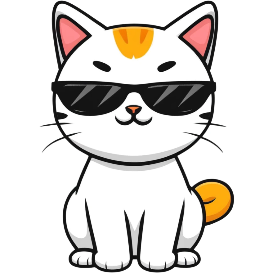 Cat with sunglasses emoji