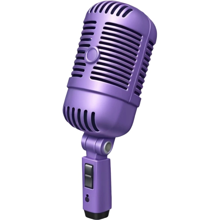 A pastel purple microphone emoji