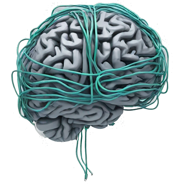A brain made out of wires emoji