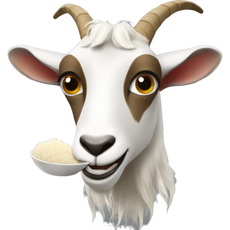 Goat eating rice emoji