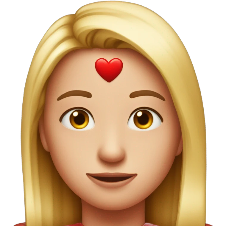 Red heart rolling it eyes emoji