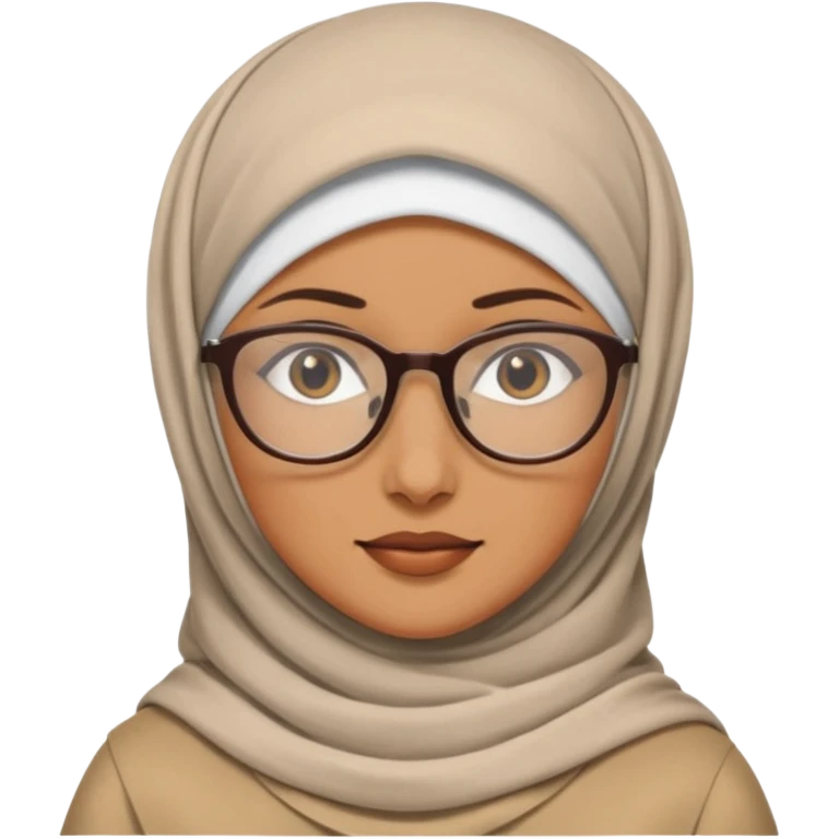 madre con jafas arabe con un panuelo tapandole todo el cabello emoji