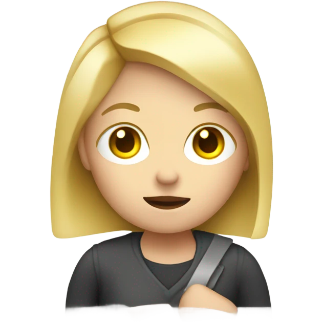 Blonde girl warning sign emoji