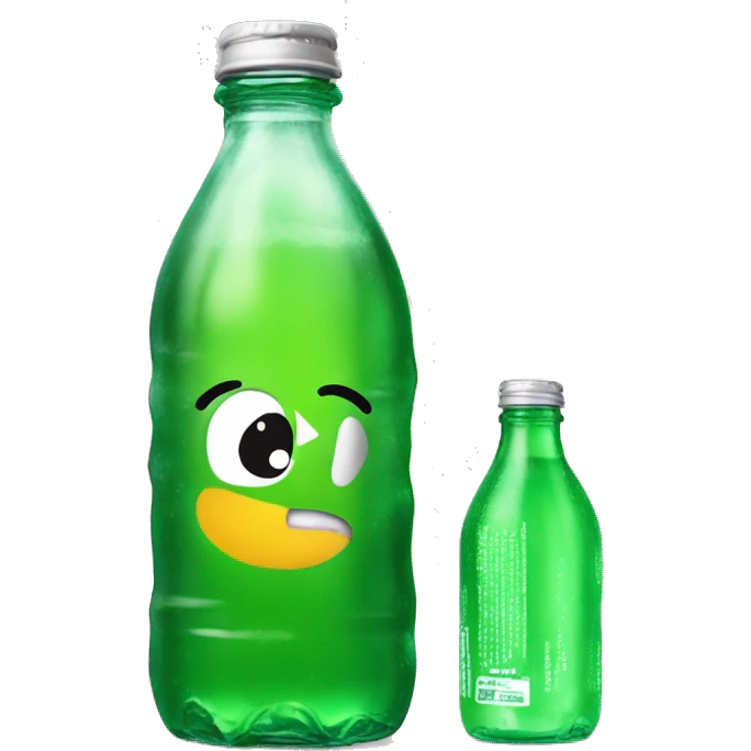 Sprite bottle with written CHILL MADI SPRITE at the side emoji