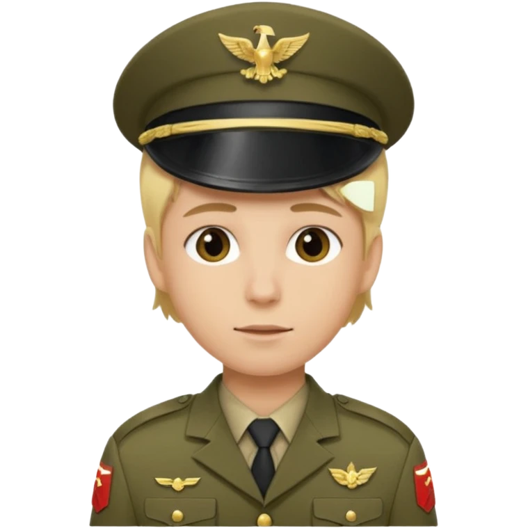 soldier with blonde hair no hats emoji