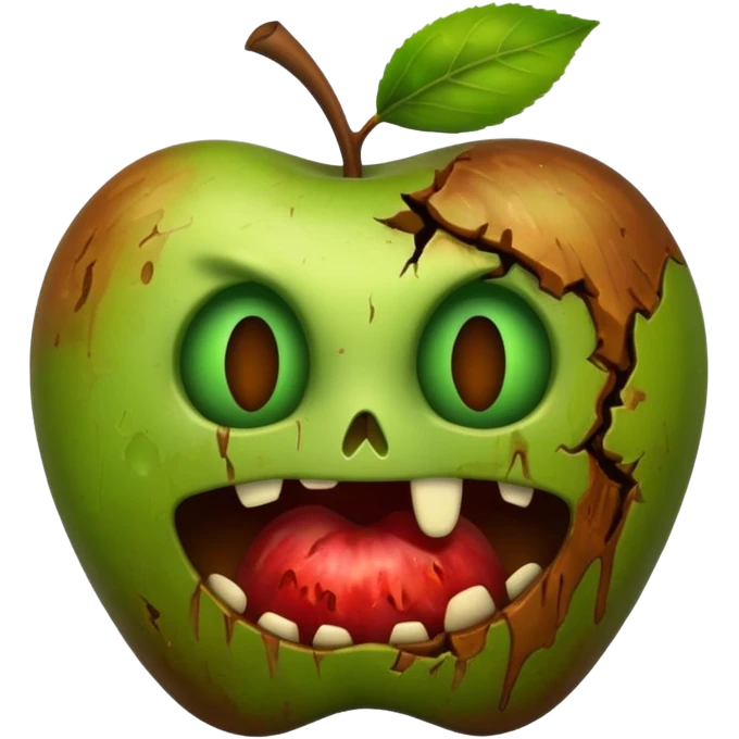 A rotten Rotten emoji