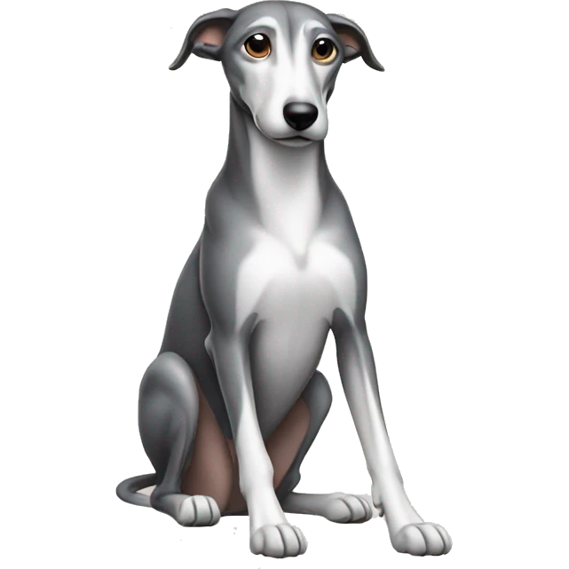 greyhound in seated position emoji