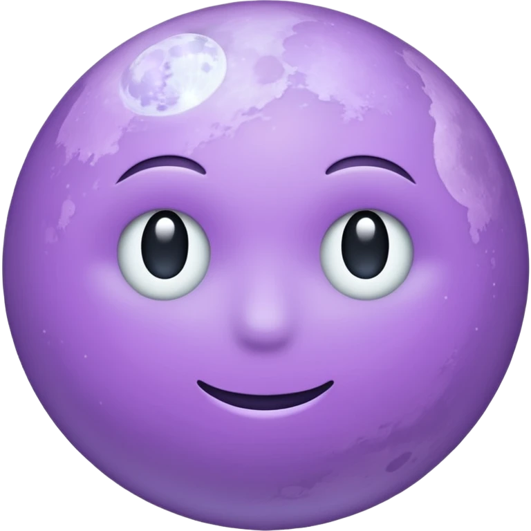 realistic Light purple moon emoji