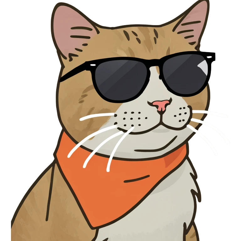 Cat with sunglasses emoji