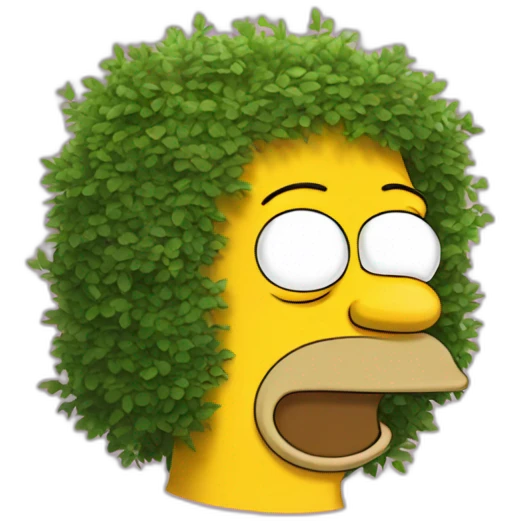 homer simpson in hedge emoji