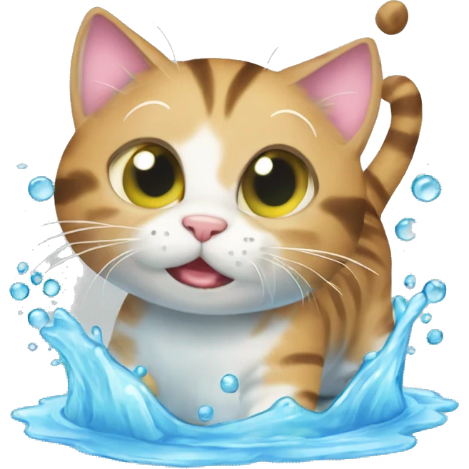 tabby cat
drink water
colored water
Cartoon
cute
action emoji