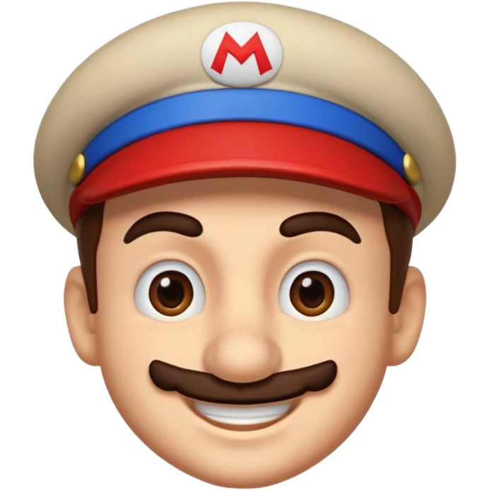 mario with one eyebrow raised and one eyebrow lowered emoji