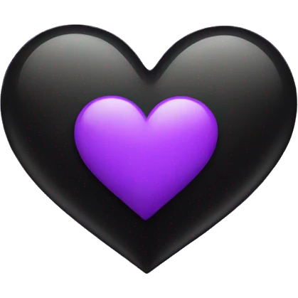 Heart with a purple inside and black on the outside  emoji